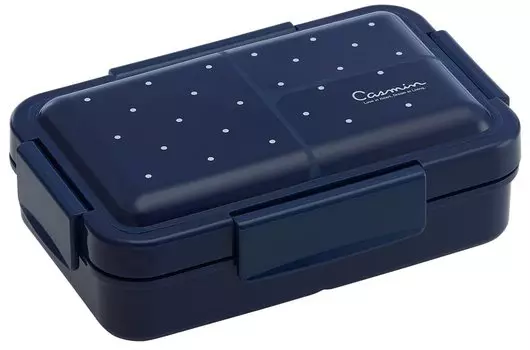 Skater Antibacterial Packing Integrated 4 Point Lock Lunch Box 550ml for Women Casmin Navy PALT6AG-A