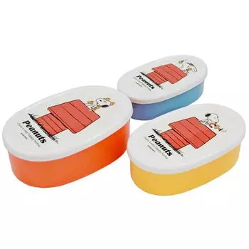 Набор из 3 антибактериальных контейнеров для хранения Skater Peanuts Retro Snoopy, сделано в Японии, 860 мл, SRS3SAG Ag+