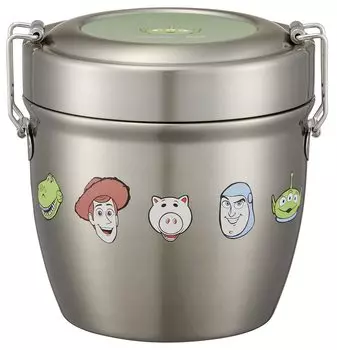 Skater Antibacterial Thermal Lunch Box Bowl Type Stainless Steel Lunch Box Disney Toy Story Smoky Color 550ml STLBD6AG-A