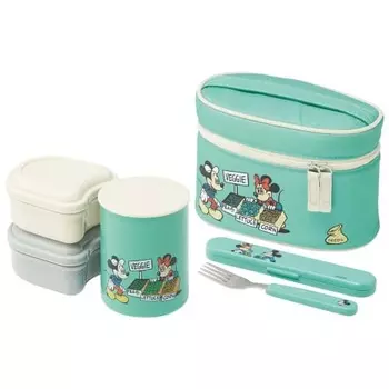 Skater Antibacterial Thermal Lunch Box Lunch Jar Disney Mickey Mouse Green World 560ml KCLJC6AG-A