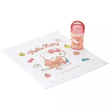 Skater Antibacterial Влажные полотенца в наборе с чехлом Влажное полотенце 32 x 30,5 см Сделано в Японии Sanrio Hello Kitty Big Ribbon Girl OA5AG