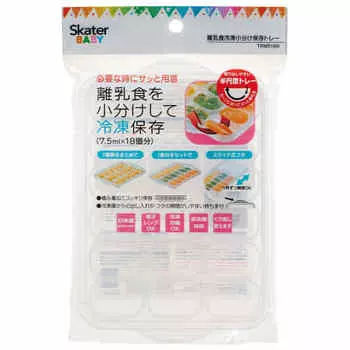 Skater Baby Food Storage Container Frozen Divided Tray 18 Blocks Baby TRMR18N-A