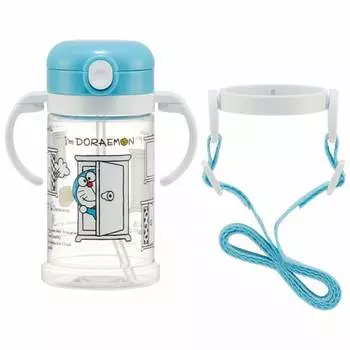 skater baby straw mug folding handle & shoulder type 2way type 370ml doraemon recommended for ages 1 and up kshw2n-a