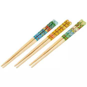 Skater Bamboo Chopsticks Chopsticks 16.5cm Set of 3 Pokemon ANT2T-A