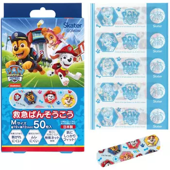 Skater Bandage Bandage M 50 Pieces Extra Paw Patrol Made in Japan QQB50M