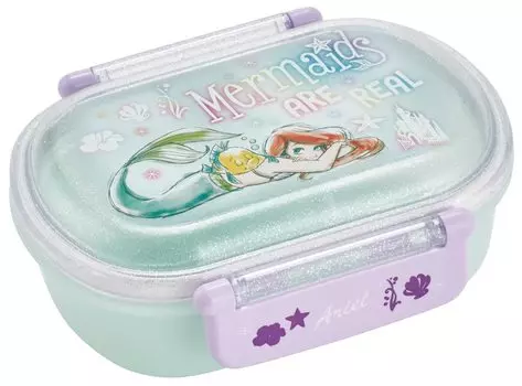 Skater Bento Box 360ml Disney Ariel 23 Antibacterial for Children Girls Made in Japan QAF2BAAG-A