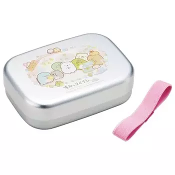 Skater Bento Box 370ml Made of Aluminum, Warm Ware Compatible, Lunch Belt Included, Children s Sumikkogurashi, Mole House, Made in Japan ALB5NV-A