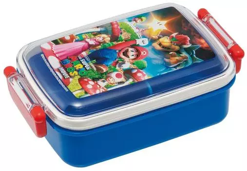 Skater Bento Box 450 мл Super Mario Movie антибактериальный для детей Сделано в Японии пушистая крышка-купол RBF3ANAG-A