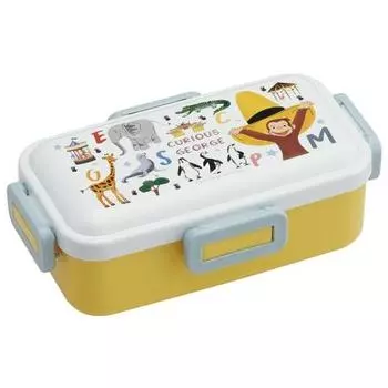 Skater Bento Box 530ml Antibacterial Fluffy Dome Lid For Women Made in Japan Curious George ZOO PFLB6AG