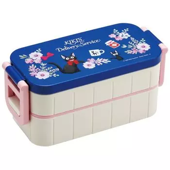 Skater Bento Box 600 мл антибактериальный 2 яруса для женщин Служба доставки Французский Ghibli Сделано в Японии Kiki s YZW3AG-A