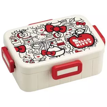 Skater Bento Box 650ml Antibacterial 4 Point Lock Hello Kitty Food Red Sanrio Made in Japan Women s YZFL7AG-A