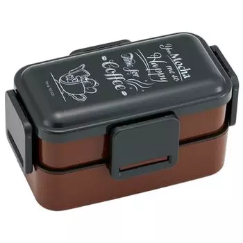 Skater Bento Box 850ml Antibacterial Fluffy 2 Tiers Large Capacity Men s Tom & Jerry Coffee Made in Japan PFLW9AG-A