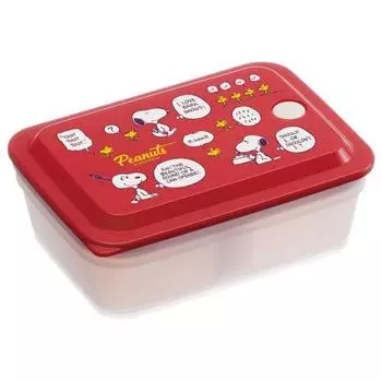 Skater Bento Box, Antibacterial, Fluffy, 600ml, Packing, Integrated Air Valve, 1 Tier, Snoopy Peanuts PAS6AG-A