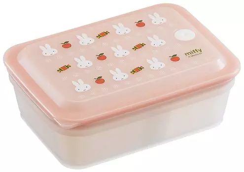 Skater Bento Box антибактериальная пушистая упаковка интегрированная 1 ярус 600 мл Miffy Ag+ PAS6AG-A