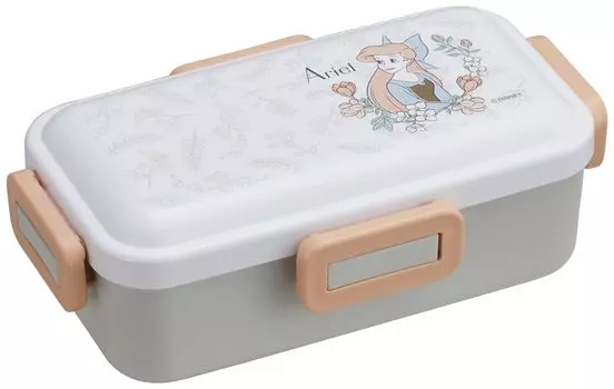 Skater Bento Box Disney Ariel Botanical 530ml Dome Lid Made in Japan PFLB6AG-A