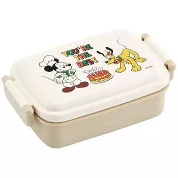 Skater Bento Box Disney Mickey Mouse & Friends Cooking 450ml Antibacterial for Children Made in Japan RBF3ANAG-A