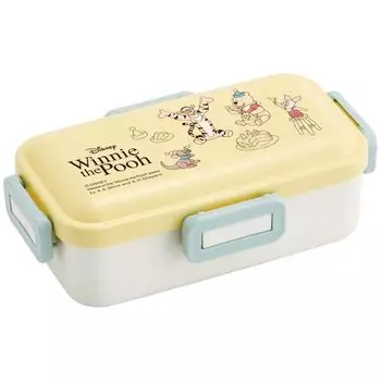 Skater Bento Box Disney Winnie the Pooh Cafe 530ml Antibacterial Fluffy Dome Lid for Women Made in Japan PFLB6AG-A