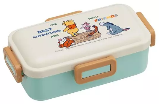 Skater Bento Box Disney Winnie the Pooh Outdoor 530ml Antibacterial Fluffy Dome Lid for Women Made in Japan PFLB6AG-A