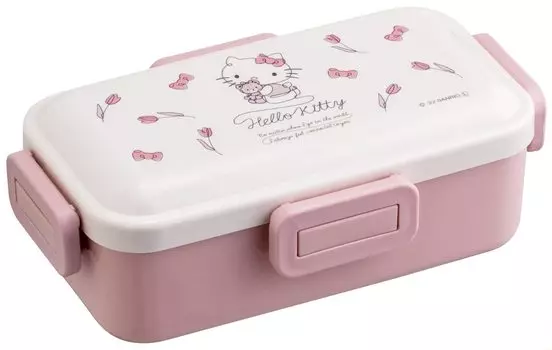 Skater Bento Box Hello Kitty Line Design 530ml Fluffy Dome Lid for Women Made in Japan PFLB6AG-A