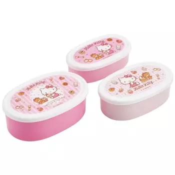 Skater Bento Box Hello Kitty Sweets Sanrio 860ml Set of 3 Seal Container Storage Container Girls Made in Japan SRS3SAG-A
