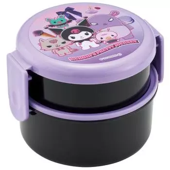 Skater Bento Box Kuromi Pretty Journey - Sanrio 500 мл 2-х уровневый круглый антибактериальный Сделано в Японии ONWR1AG-A