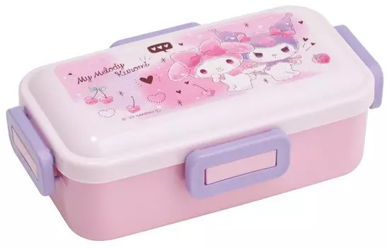 Skater Bento Box My Melody Kuromi Love Love 530ml Fluffy Dome Lid for Women Made in Japan PFLB6AG