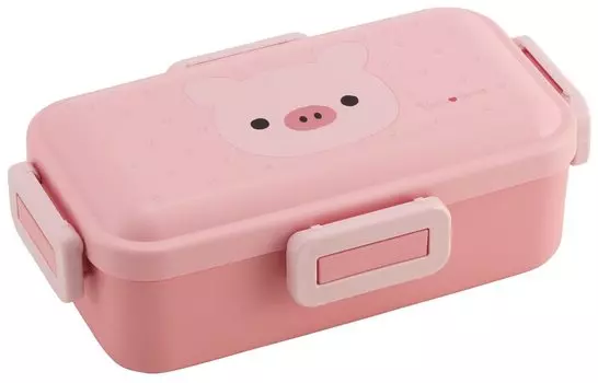 Skater Bento Box Pig 530 мл антибактериальная пушистая крышка-купол для женщин Сделано в Японии Pompon s PFLB6AG-A