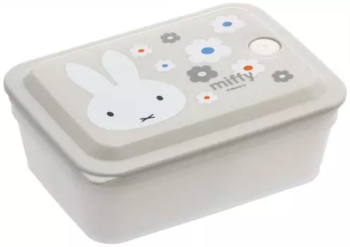 Skater Bento Box Silver Ion Antibacterial Fluffy Packing Integrated Air Valve Included 1 Tier 600ml Miffy Monotone Ag+ PAS6AG-A