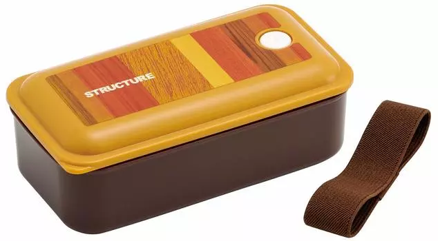 Skater Bento Box Silver Ion Antibacterial Fluffy Packing Integrated 1 Tier 530ml Wood Grain Light Brown PAL5AG Ag+
