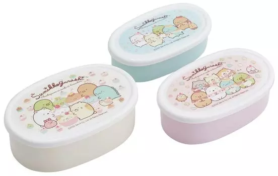 Skater Bento Box Sumikkogurashi Sweets Shop 860ml Set of 3 Seal Container Storage Container Made in Japan SRS3SAG-A