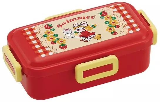 Skater Bento Box Swimmer 530 мл антибактериальная пушистая куполообразная крышка с алмазной огранкой сделано в Японии Ichigo-chan женский PFLB6AG-A