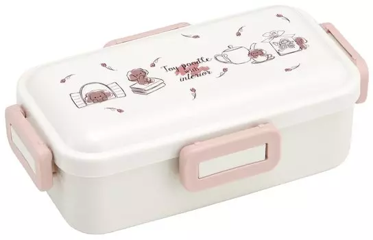 Skater Bento Box Toy Poodle Intelligent 530ml Antibacterial Fluffy Dome Lid for Women Made in Japan PFLB6AG-A