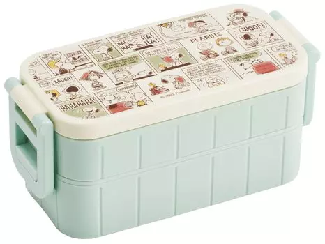 Skater Bento Peanuts Made in Box, Snoopy, Comic, 600ml, Antibacterial, Two-Tier, Women s, Japan, YZW3AG-A