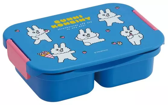 Skater Bento Раздельный Герметичный Ланч 1 Посудомоечная машина Микроволновая печь Сделано в Кролик Удобная Коробка, Антибактериальный, Тип, Коробка, Ярус, 900 мл, Безопасный, Безопасный, Япония,