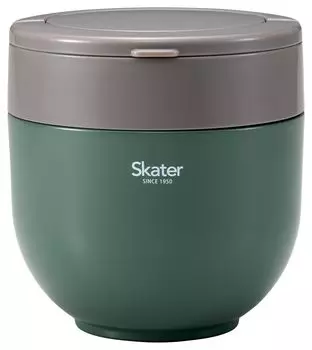 Skater Bowl Lunch Jar Large Capacity 1250ml with Folding Handle Antibacterial Evergreen LDNO13AG Thermal/Cold