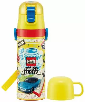 Skater Бутылка для воды 2WAY Direct Drinking Cup Included Tomica 430 мл 470 мл Питьевая нержавеющая сталь Дети Холодоизоляция Light With Strap Детский сад