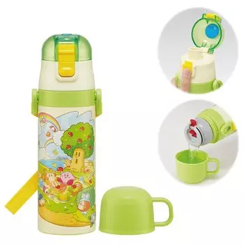 Skater Бутылка для воды из нержавеющей стали для питья 470 мл, чашка для питья 430 мл, легкая, типа Kirby, термоизолированная, спортивная бутылка для пикника