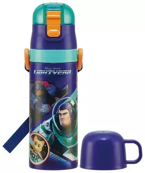 Skater Бутылка для воды из нержавеющей стали для питья 470 мл, чашка для питья 430 мл, легкая, для мальчиков, Disney, спортивная бутылка для воды, милая, для детей
