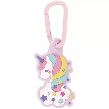 Skater Carabiner with Rubber Mascot I Love Unicorn ZELK1