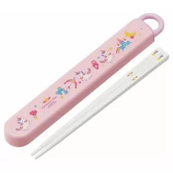 Skater Children s Antibacterial Slide Chopsticks Box Set Unicorn Girls Made in Japan ABS2AMAG-A