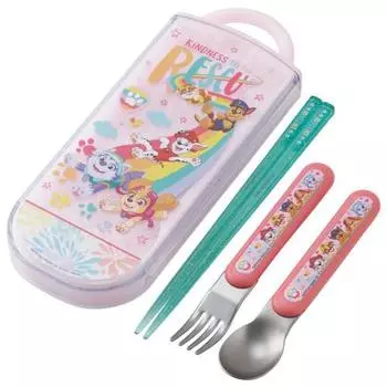 Skater Children s Antibacterial Trio Set Chopsticks Spoon Fork Paw Patrol Rescue Made in Japan TACC2AG-A