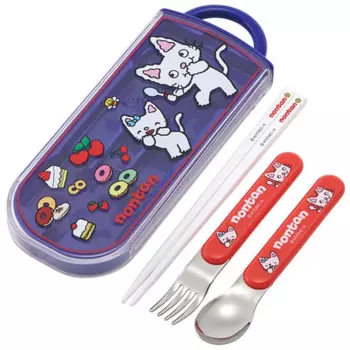 Skater Children s Antibacterial Trio Set Chopsticks Spoon Fork Nontan Made in Japan TACC2AG-A