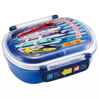 Skater Children s Bento Box, 1 Tier, 360ml, with Core (Side Dishes Container), Dome-shaped Kids Lunch, Antibacterial Treatment, Made in Japan, Plarail