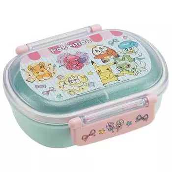 Skater Children s Lunch Box, 1 Tier, 360ml, with Core (Side Dishes Container), Dome-shaped Kids Lunch, Antibacterial Treatment, Made in Japan, Pokemon