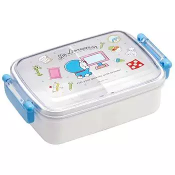 Skater Children s Lunch Box, 1 Tier, 450ml, Dome Shape, Fluffy, Doraemon Line Design, Sanrio Antibacterial, For Children, Made in Japan RBF3ANAG-A