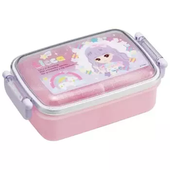 Skater Children s Lunch Box, 1 Tier, 450ml, Dome Shape, Fluffy, Antibacterial, Kids Lunch, Made in Japan, Licca-chan 23, Girls, RBF3ANAG