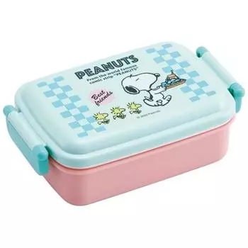 Skater Children s Lunch Box, 1 Tier, 450ml, Fluffy Dome Shape, Snoopy 80s Cafe, Antibacterial, For Children, Made in Japan RBF3ANAG-A