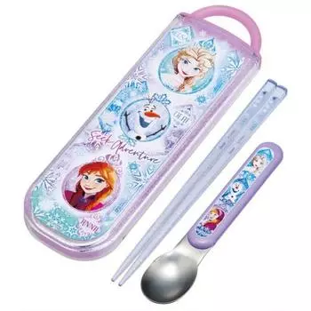 Skater Children s Lunch Box Chopsticks Spoon Set Sliding Type Antibacterial Kids Made in Japan Disney Frozen 25 Girls CCA1AG