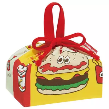 Skater Children s Lunch Box Drawstring Bag Burger Conks Friends Made in Japan KB7-A