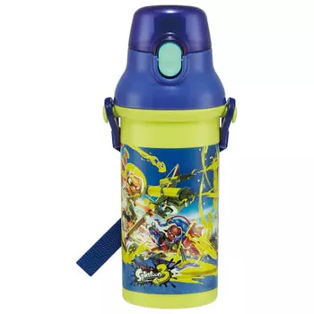 Skater Children s Plastic Water Bottle 480ml One Push Open/Close Antibacterial Child Friendly Lightweight Antibacterial Treatment Made in Japan Splato